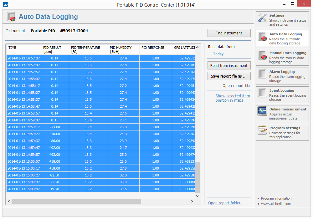 Portable PID Data Logging